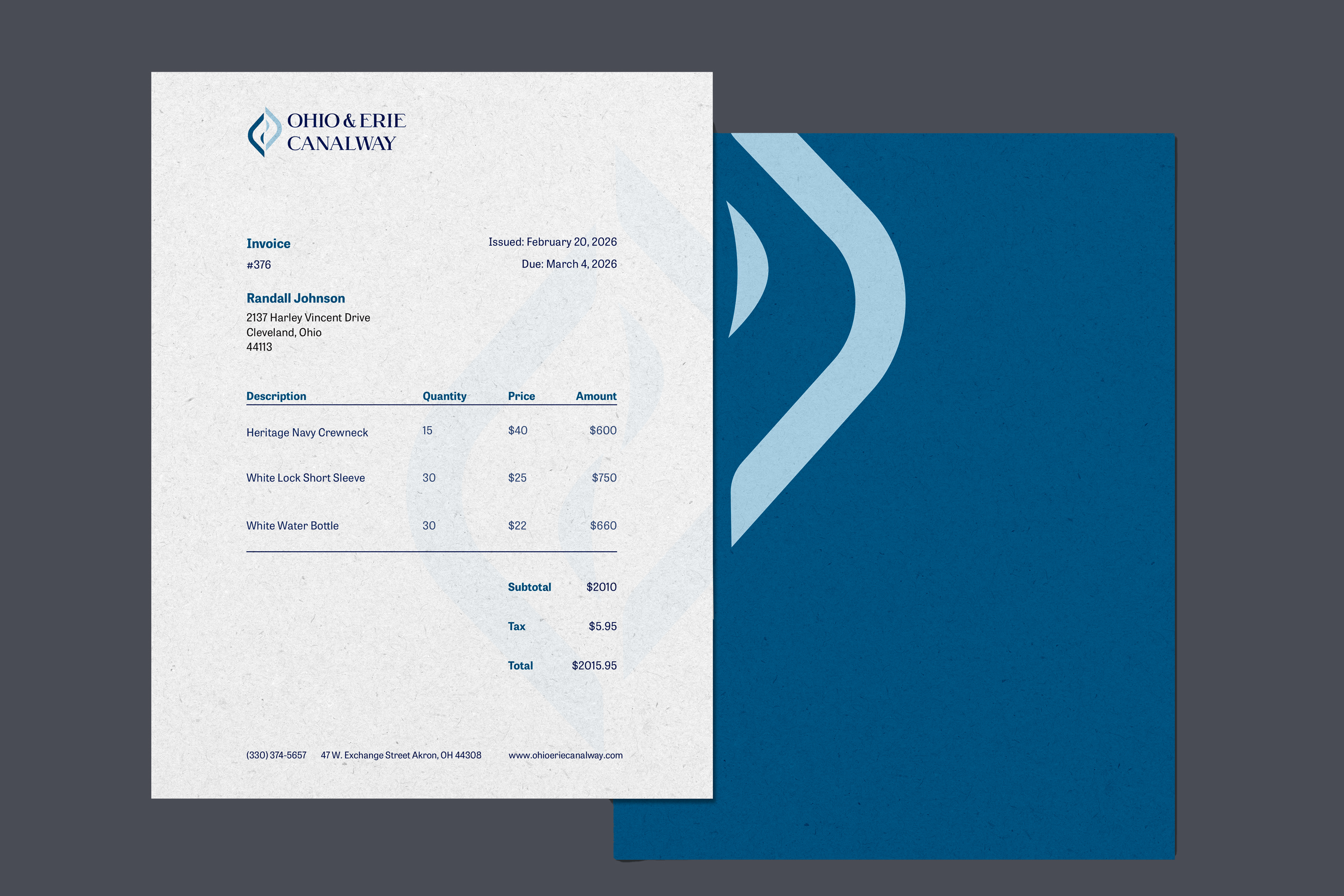 Canalway Invoice